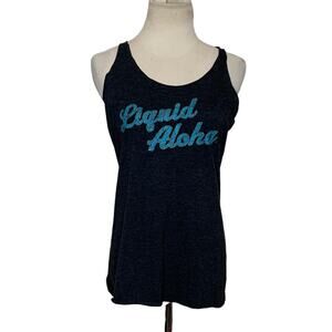 Next Lever Aloha Liquid print gray tank top size Small